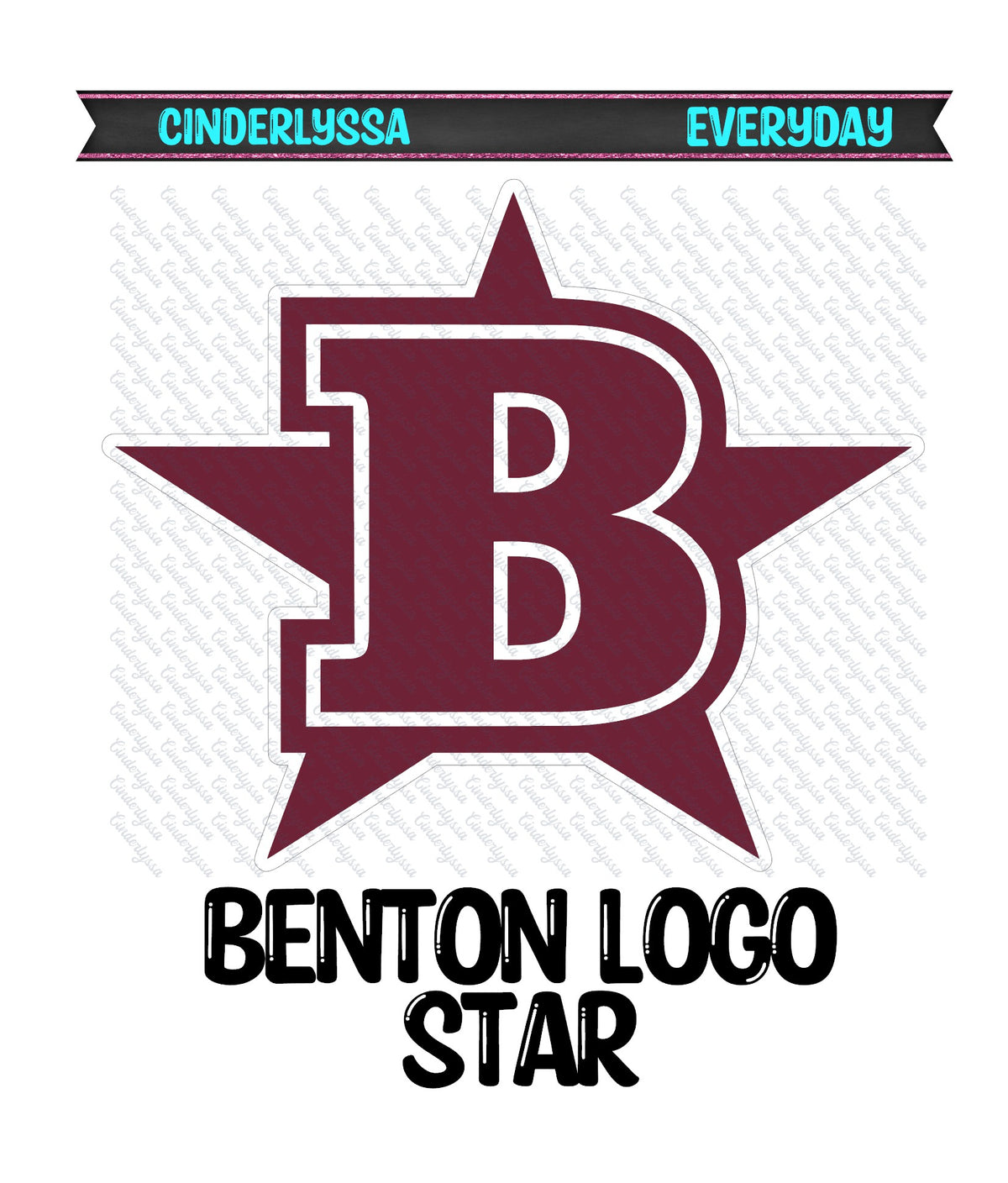 Benton Rangers Logo: Maroon B with Star Cardstock Silicone Mold, Aroma Bead Molds, Premium Cardstock Images