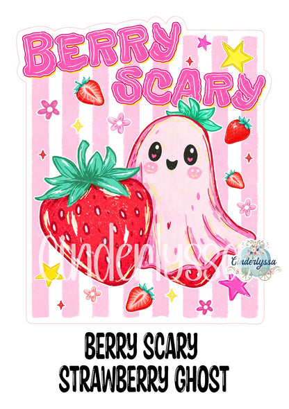 Berry Scary Strawberry Ghost Cardstock Silicone Mold, Aroma Bead Molds, Premium Cardstock Images