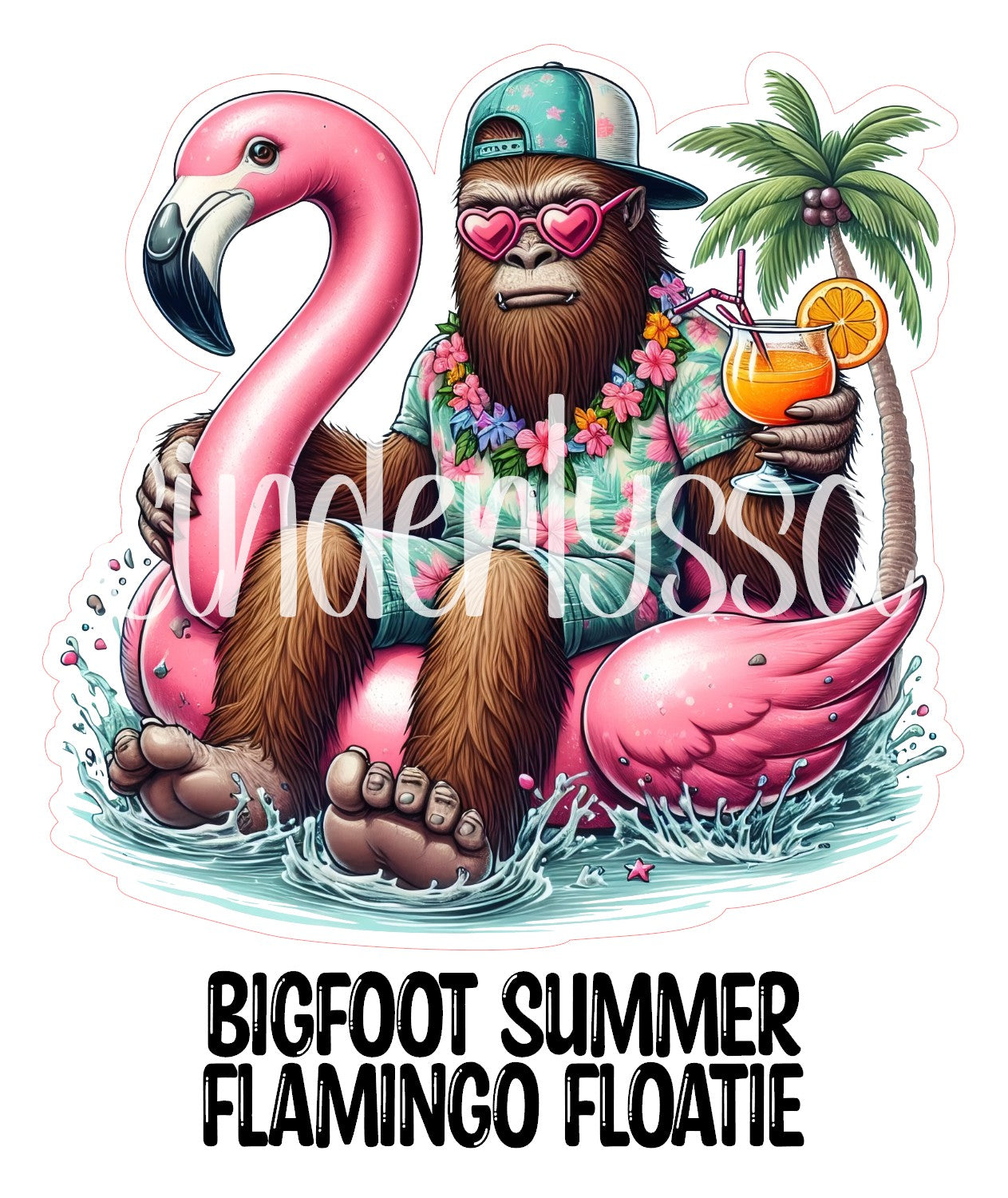 Bigfoot Summer Flamingo Floatie Cardstock Silicone Mold, Aroma Bead Molds, Premium Cardstock Images