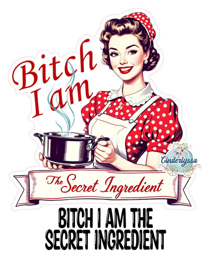 Bitch I Am The Secret Ingredient Cardstock Silicone Mold, Aroma Bead Molds, Premium Cardstock Images