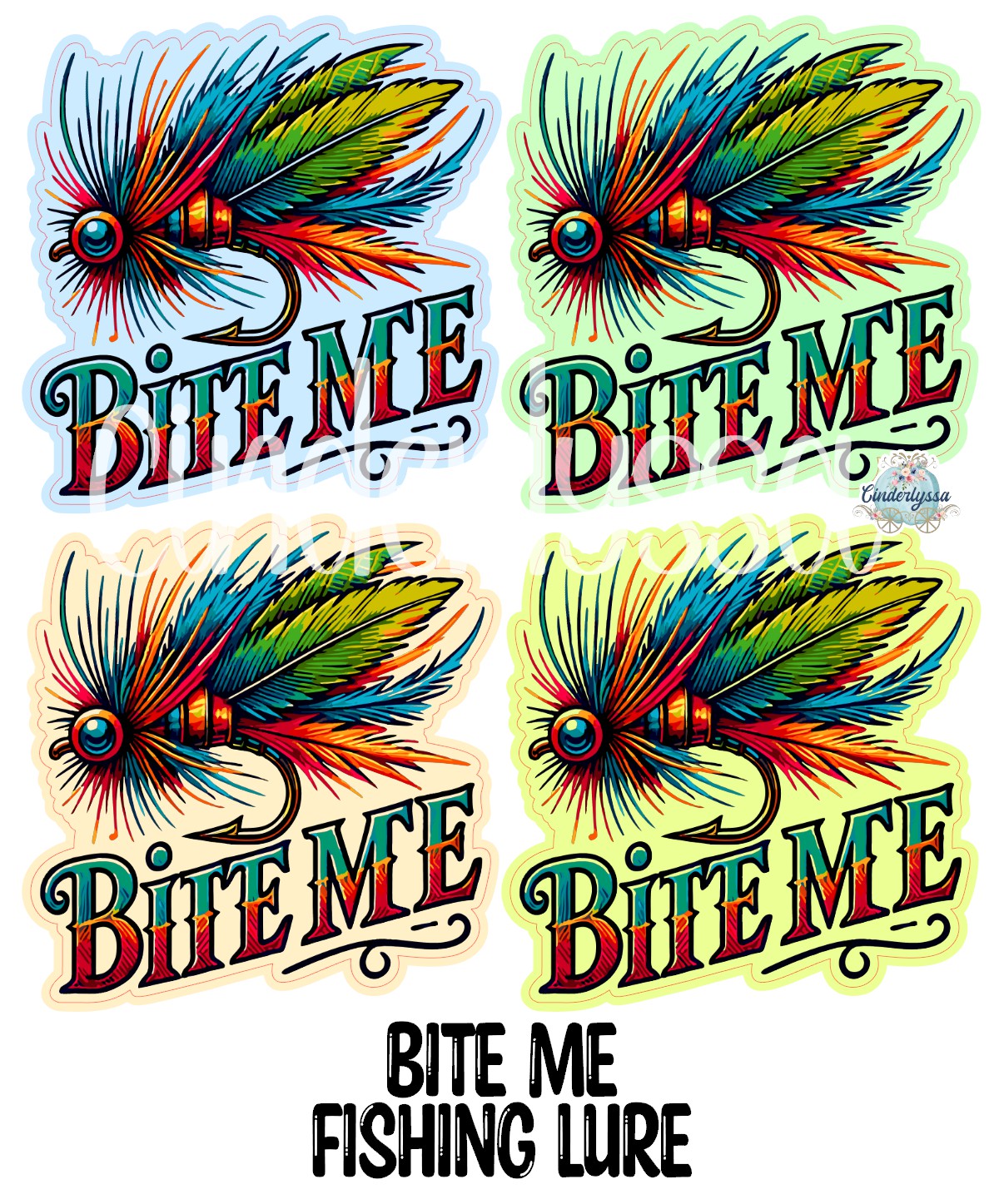 Bite Me Fishing Lure Cardstock Silicone Mold, Aroma Bead Molds, Premium Cardstock Images