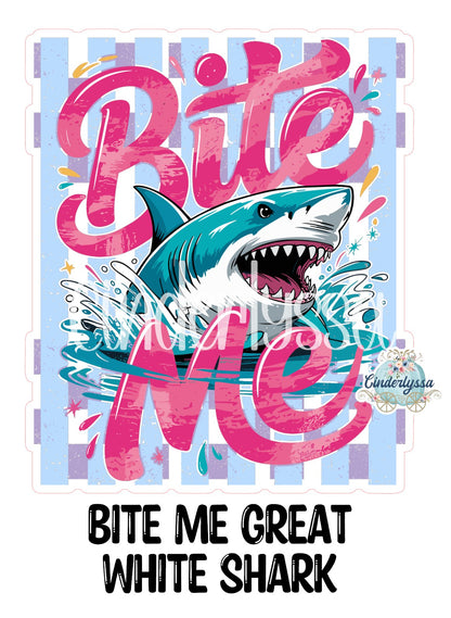 Bite Me Great White Shark Cardstock Silicone Mold, Aroma Bead Molds, Premium Cardstock Images