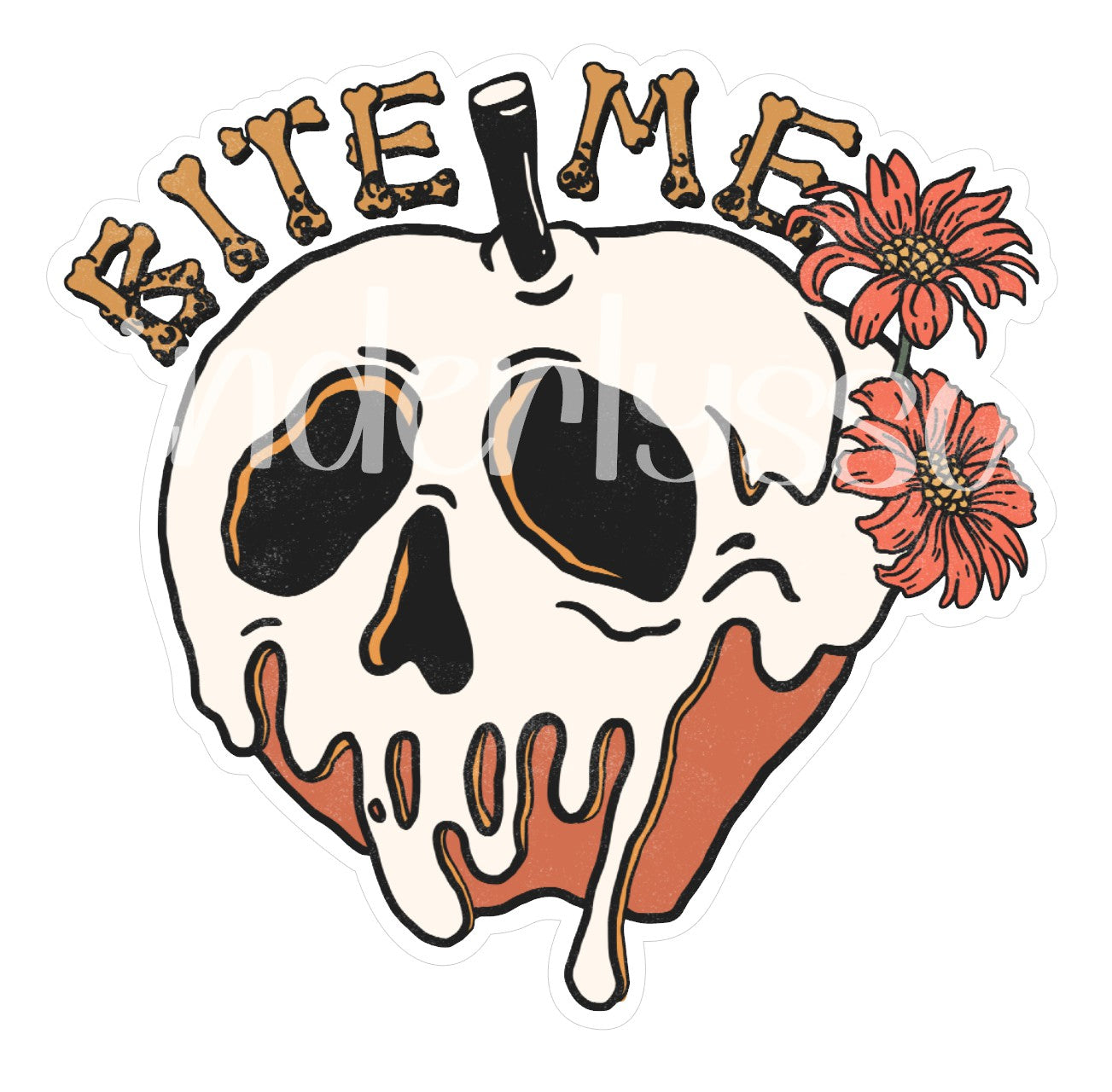 Bite Me Poison Apple Anti Love Cardstock Silicone Mold, Aroma Bead Molds, Premium Cardstock Images