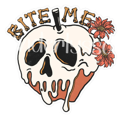 Bite Me Poison Apple Anti Love Cardstock Silicone Mold, Aroma Bead Molds, Premium Cardstock Images