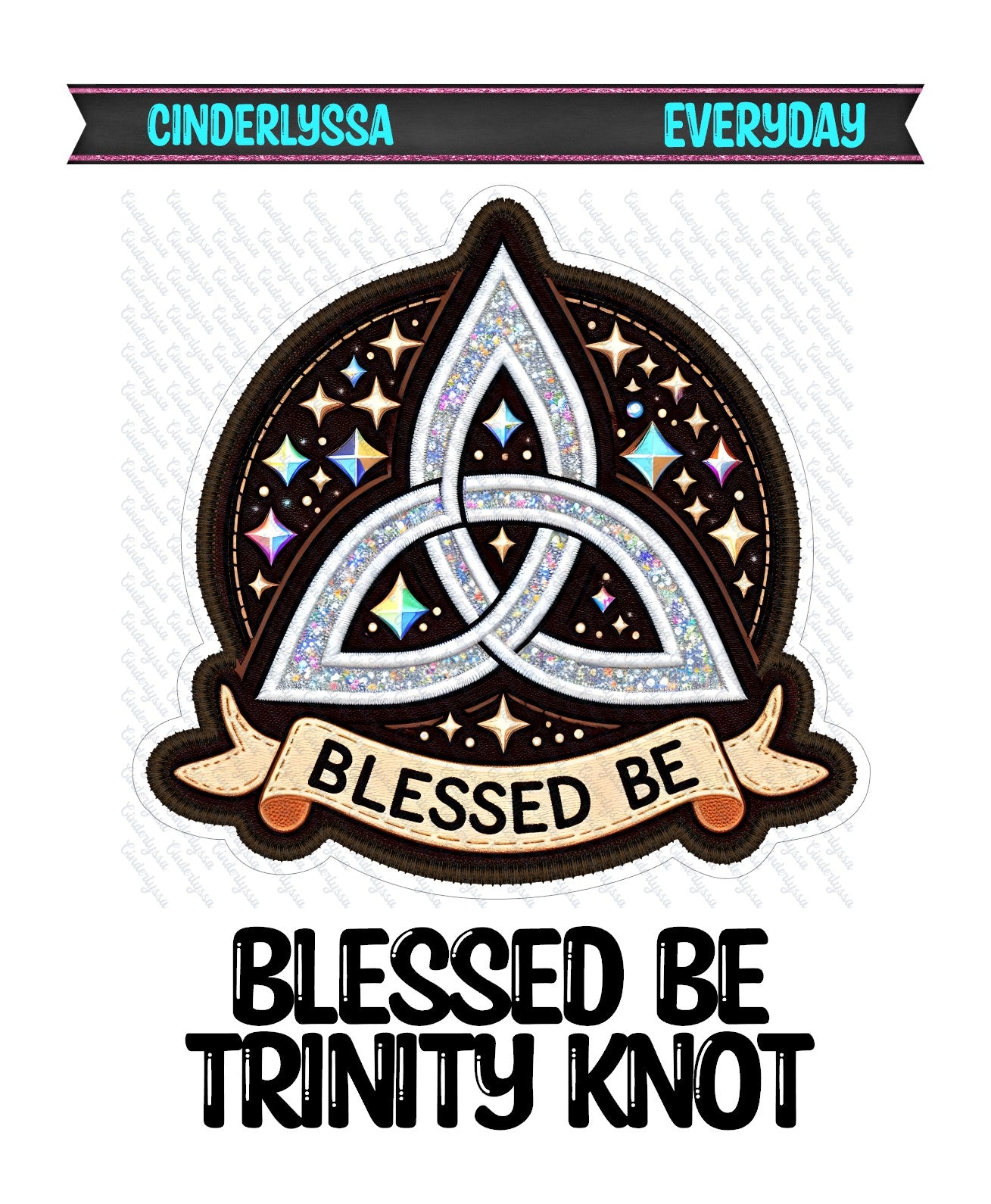 Blessed Be Trinity Knot Cardstock Silicone Mold, Aroma Bead Molds, Car Freshies, Premium Cardstock Images