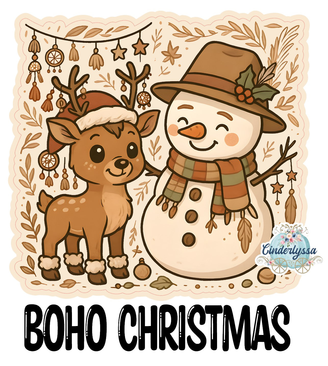 Boho Christmas Cardstock Silicone Mold, Aroma Bead Molds, Car Freshies, Premium Cardstock Images