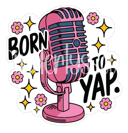 Born To Yap Microphone Cardstock Silicone Mold, Aroma Bead Molds, Premium Cardstock Images