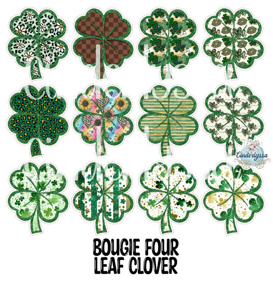 Bougie Four Leaf Clover Cardstock Silicone Mold, Aroma Bead Molds, Premium Cardstock Images