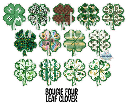 Bougie Four Leaf Clover Cardstock Silicone Mold, Aroma Bead Molds, Premium Cardstock Images