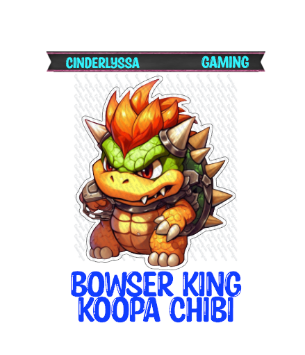 Bowser King Koopa Chibi: Super Mario Game Cardstock Silicone Mold, Aroma Bead Molds,Premium Cardstock,Silicone Cardstock Freshies