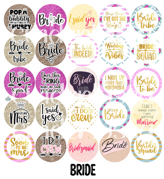 2.5 inch Round Bride Cardstock Only for freshies:  Aroma Bead Molds, Premium Cardstock Images-NO MOLD