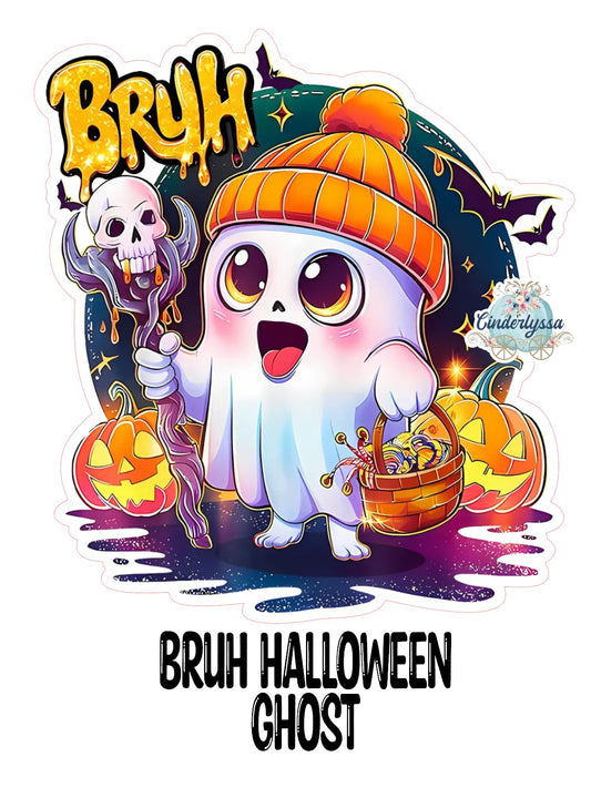 Bruh Halloween Ghost Cardstock Silicone Mold, Aroma Bead Molds, Car Freshies, Premium Cardstock Images