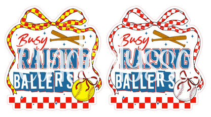 Busy Raising Ballers: Baseball and Softball Cardstock Silicone Mold, Aroma Bead Molds, Car Freshie Mold, Premium Cardstock Images