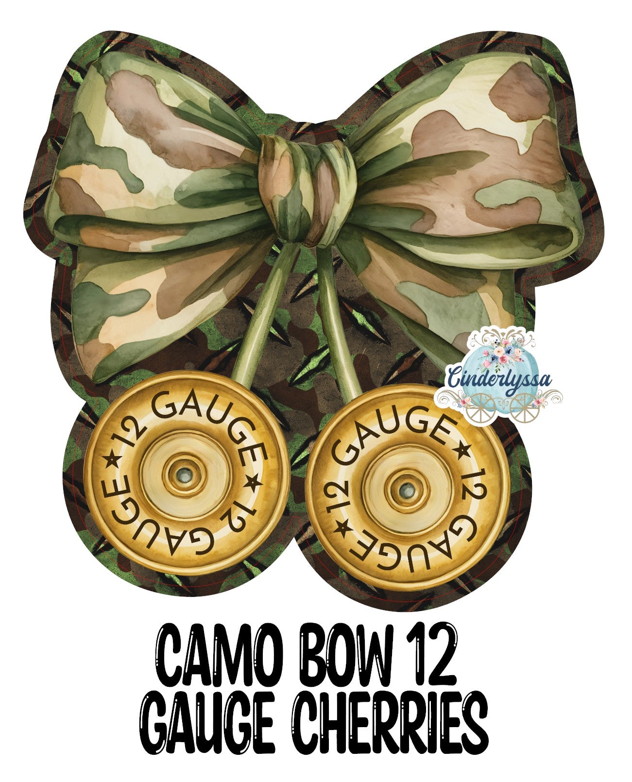 Camo Bow 12 Gauge Cherries Cardstock Silicone Mold for Aroma Bead Molds, Premium Cardstock Images