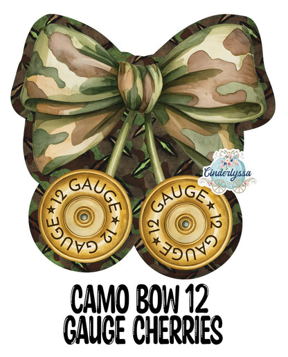Camo Bow 12 Gauge Cherries Cardstock Silicone Mold for Aroma Bead Molds, Premium Cardstock Images