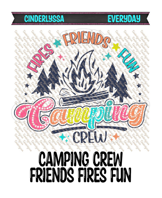 Camping Crew Friends Fires Fun Cardstock Silicone Mold, Aroma Bead Molds, Premium Cardstock Images