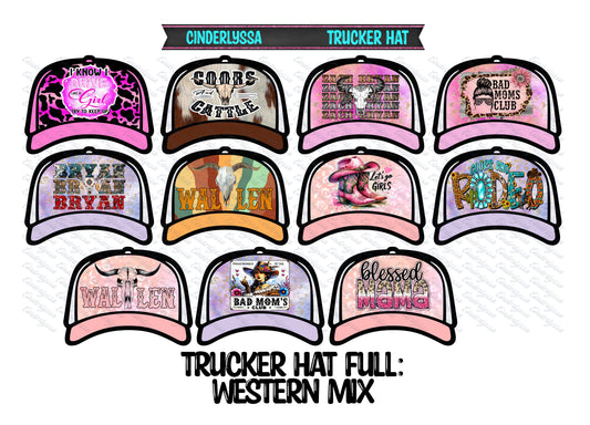 Trucker Hat: Western Theme Mix Cardstock Silicone Mold, Aroma Bead Molds, Premium Cardstock Images