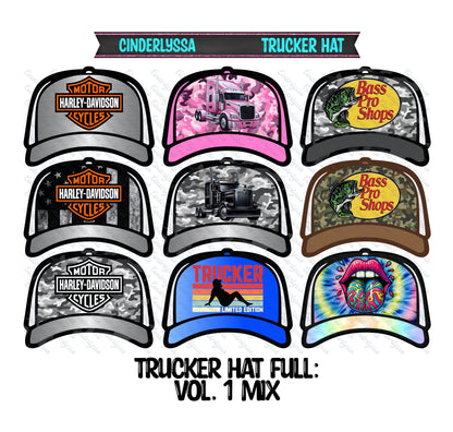 Trucker Hat: Vol. 1 Theme Mix Cardstock Silicone Mold, Aroma Bead Molds, Premium Cardstock Images
