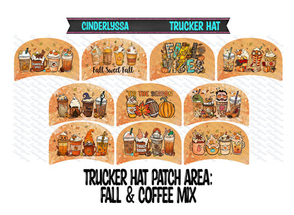 Trucker Hat: Fall & Coffee Theme Mix Cardstock Silicone Mold, Aroma Bead Molds, Premium Cardstock Images