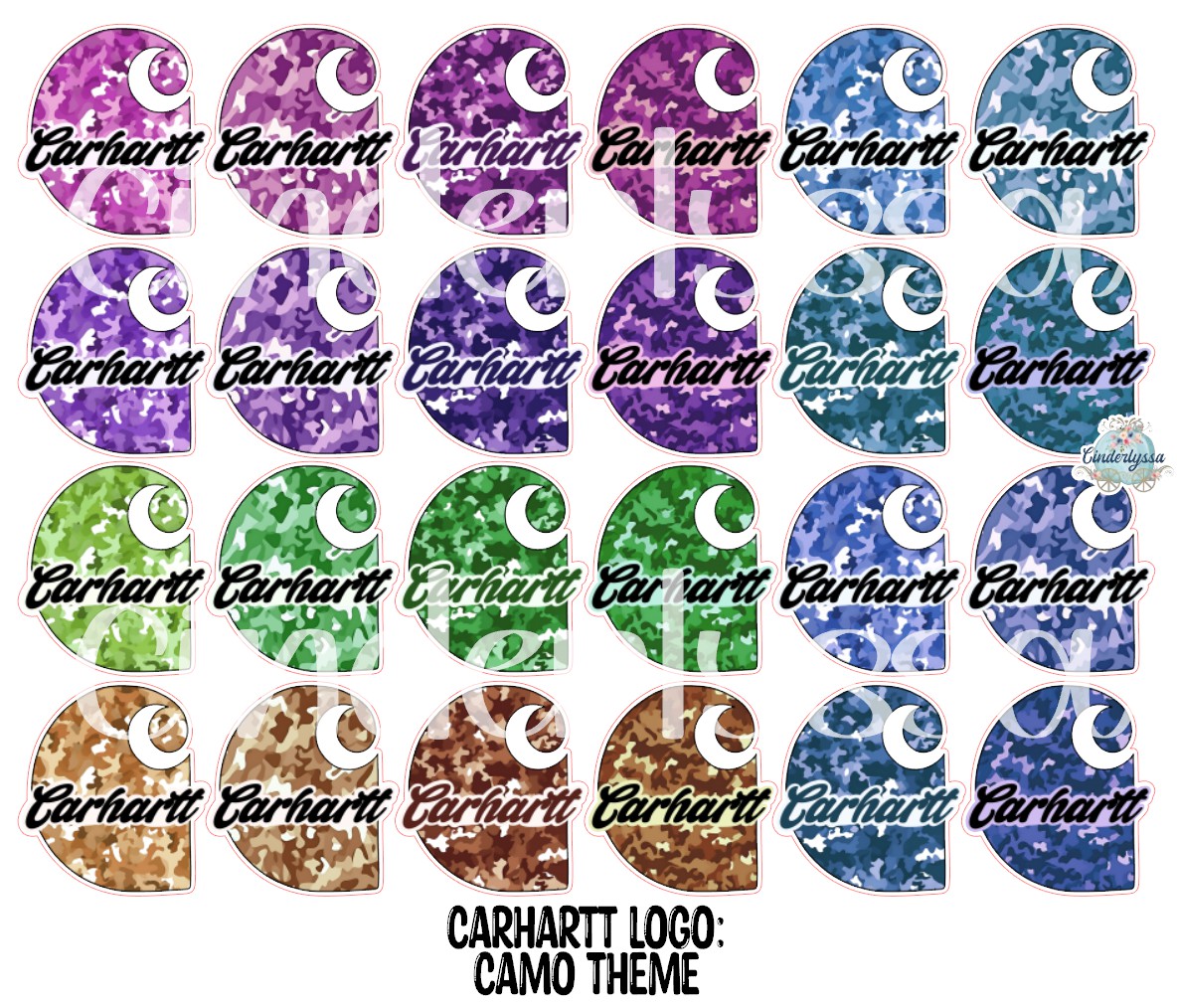 Carhartt Logo Cardstock Silicone Mold, Aroma Bead, Car Fresh Mold