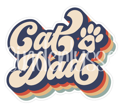 Cat Dad Retro Cardstock Silicone Mold, Aroma Bead Molds, Premium Cardstock Images