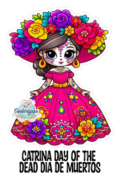 Catrina Day of the Dead Dia De Muertos Cardstock Silicone Mold, Aroma Bead Molds, Premium Cardstock Images