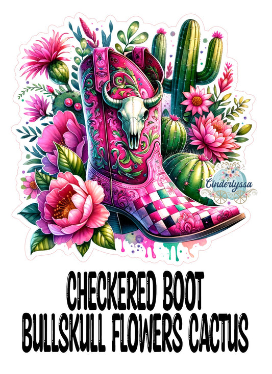 Checkered Boot Bull Skull Flowers Cactus Cardstock Silicone Mold, Aroma Bead Molds, Car Freshies, Premium Cardstock Images