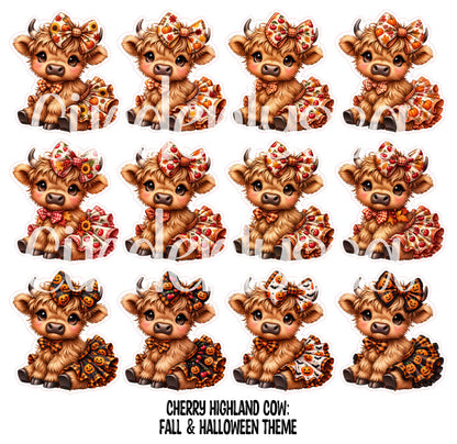 Cherry Highland Cow Theme Cardstock Silicone Mold, Aroma Bead Molds, Premium Cardstock Images