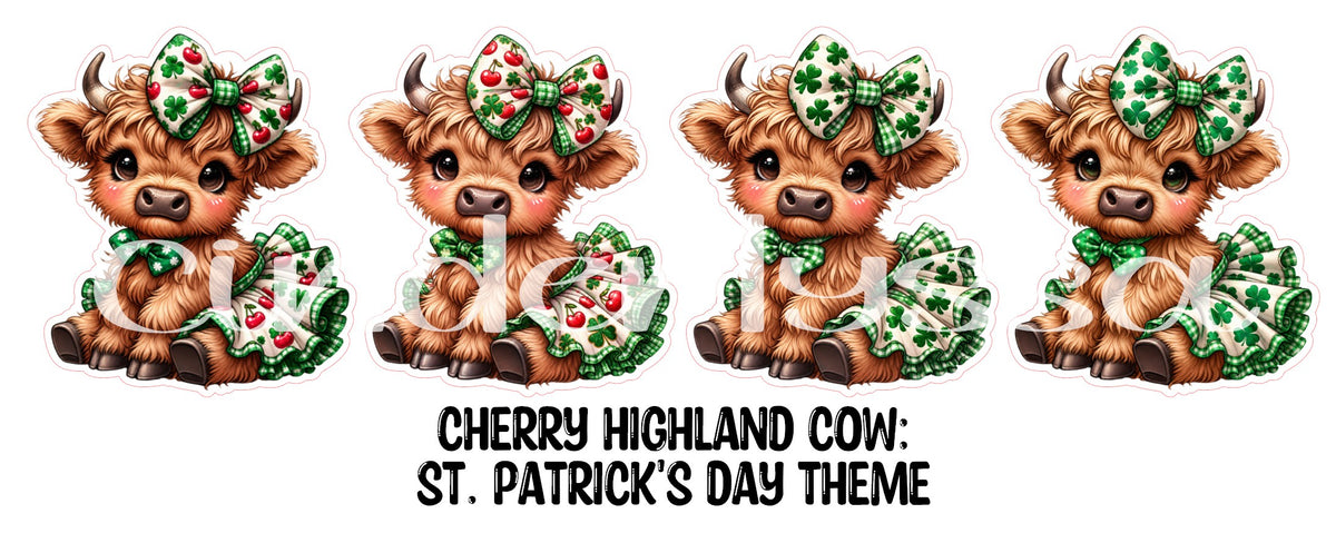 Cherry Highland Cow Theme Cardstock Silicone Mold, Aroma Bead Molds, Premium Cardstock Images