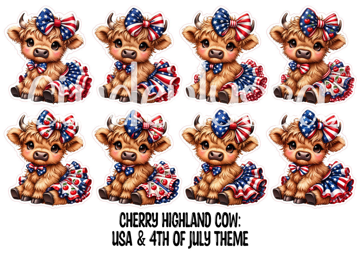 Cherry Highland Cow Theme Cardstock Silicone Mold, Aroma Bead Molds, Premium Cardstock Images