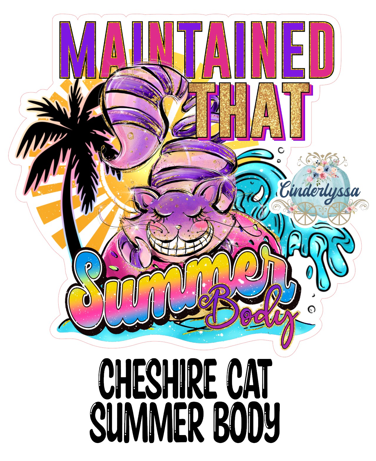 Cheshire Cat Summer Body Cardstock Silicone Mold, Aroma Bead Molds, Premium Cardstock Images