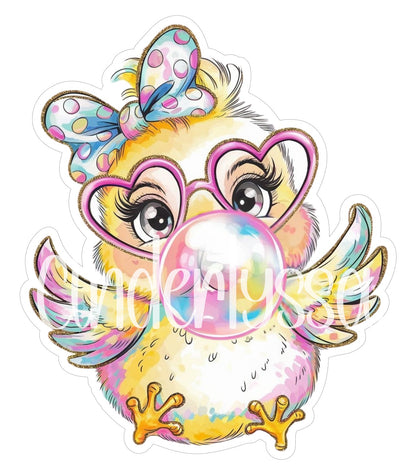 Chick Blowing Bubble Cardstock Silicone Mold, Aroma Bead Molds