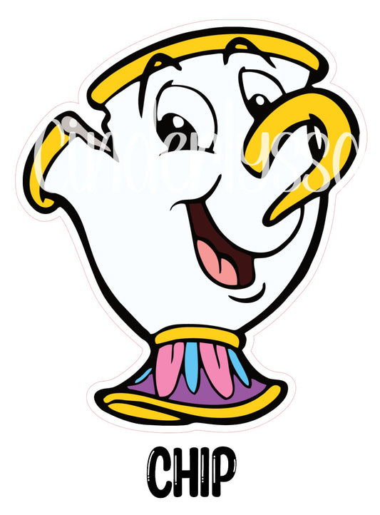 Chip: Belle, Beast, Red Rose, Curse, Be Our Guest Cardstock Silicone Mold, Aroma Bead Molds, Premium Cardstock Images