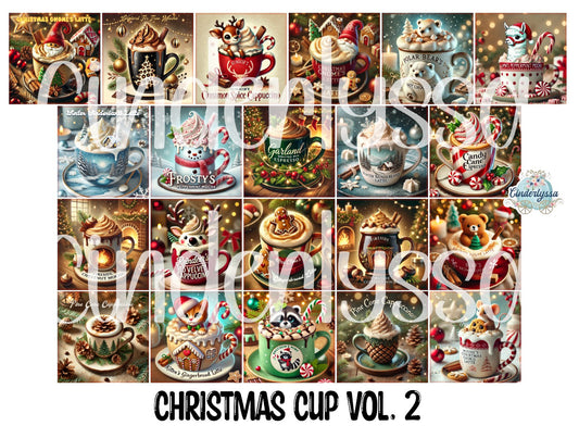 3 inch Square Christmas Cup Vol. 2 Cardstock Only for freshies - NO MOLD: Cardstock Silicone Mold, Premium Cardstock Image