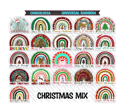 Universal Rainbow Design: Christmas Mix Cardstock Silicone Mold, Aroma Bead Molds, Cardstock Images
