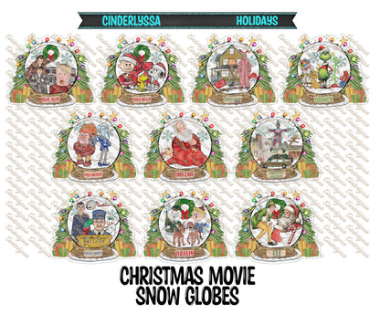 Christmas Movie Snow Globes Cardstock Silicone Mold, Aroma Bead Molds, Premium Cardstock Images