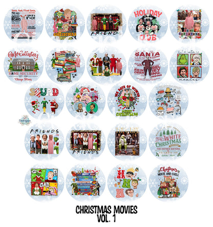 3.75 inch Round: Christmas Movies Vol. 1 for Cardstock Silicone Mold, for Aroma Bead Molds, Premium Cardstock Images