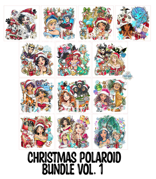 3 inch Square Christmas Polaroid Bundle Vol. 1 Cardstock Only for freshies - NO MOLD: Cardstock Silicone Mold, Premium Cardstock Image