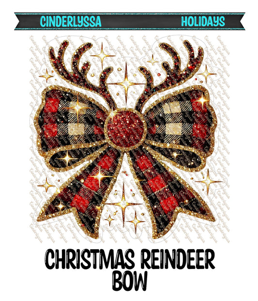 Christmas Reindeer Bow Cardstock Silicone Mold, Aroma Bead Molds, Freshie Mold, Premium Cardstock Images