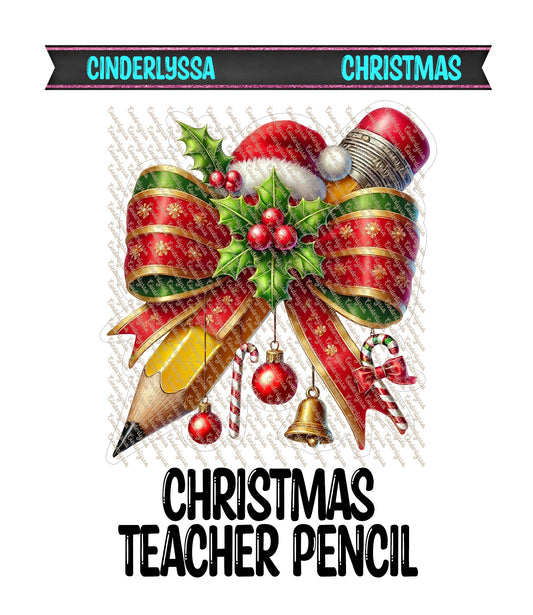 Christmas Teacher Pencil Cardstock Silicone Mold, Aroma Bead Molds, Freshie Mold, Premium Cardstock Images