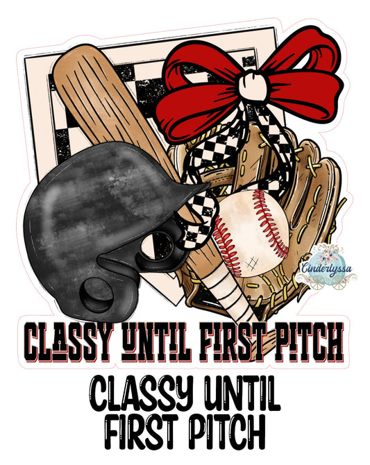 Classy Until First Pitch Cardstock Silicone Mold, Aroma Bead Molds, Premium Cardstock Images