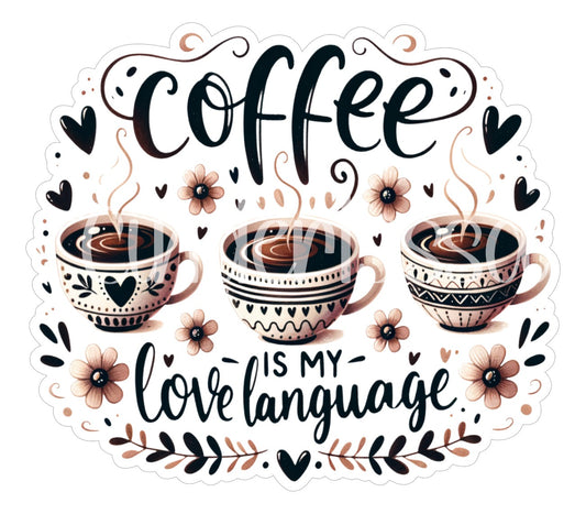 Coffee Is My Love Language Cardstock Silicone Mold, Aroma Bead Molds, Premium Cardstock Images