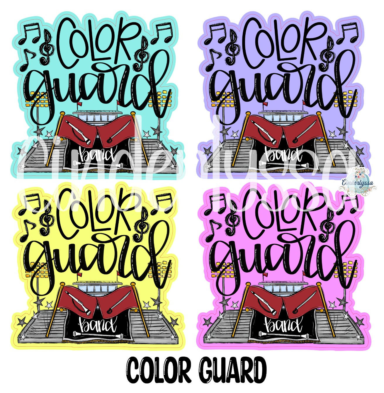 Color Guard Cardstock Silicone Mold, Aroma Bead Molds, Premium Cardstock Images