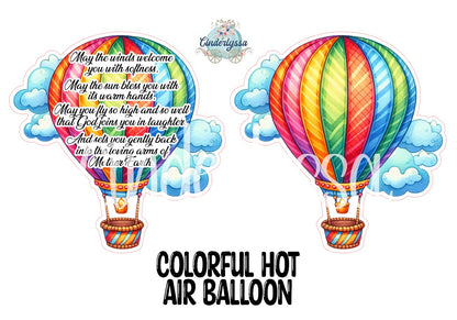 Colorful Hot Air Balloon Cardstock Silicone Mold, Aroma Bead Molds, Premium Cardstock Images