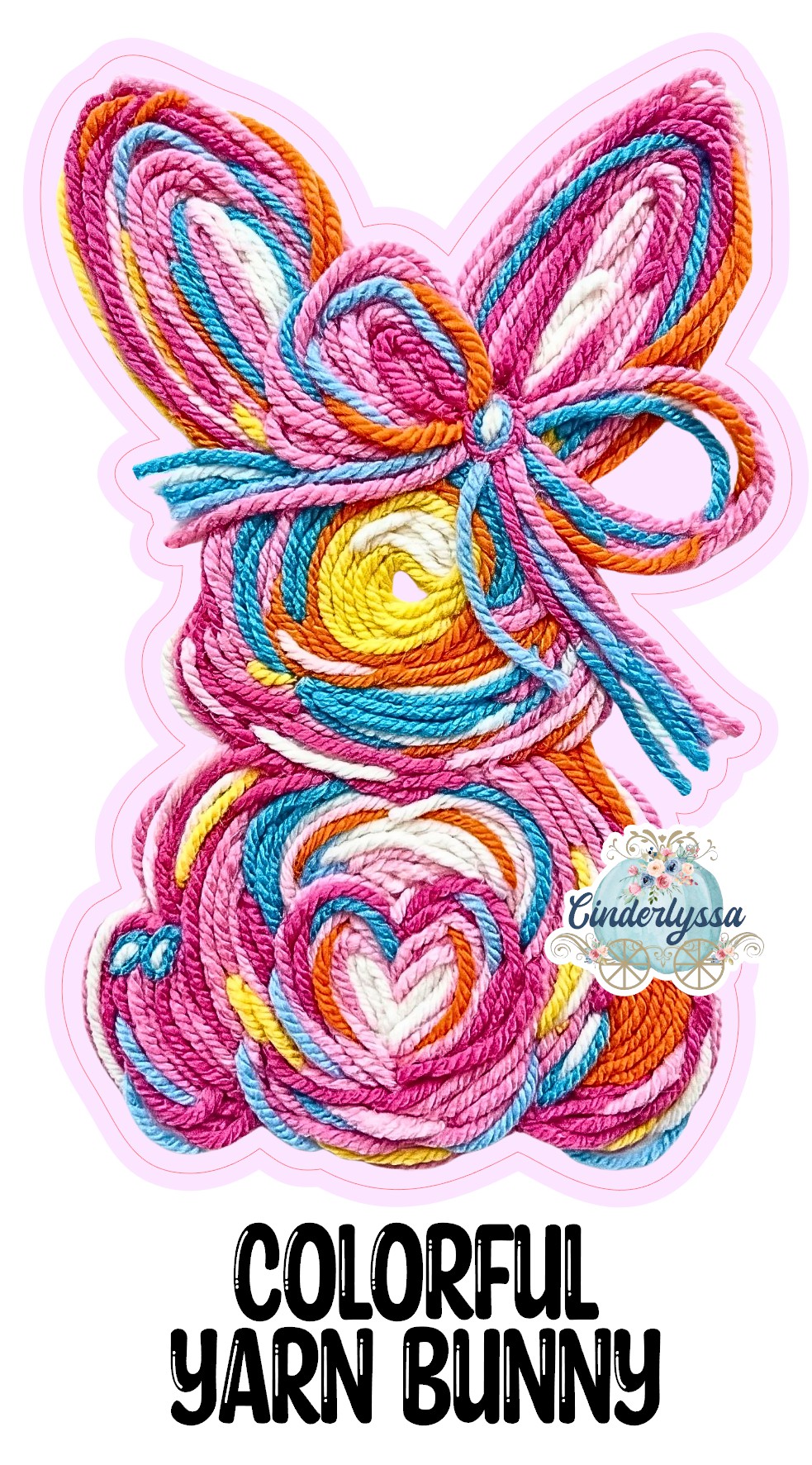 Colorful Yarn Bunny Cardstock Silicone Mold, Aroma Bead Molds, Premium Cardstock Images