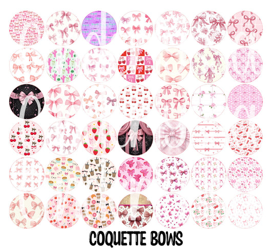 2.5 inch Round Coquette Bows Vol. 1 Cardstock Only for freshies: Cardstock Silicone Mold, Car Freshener, Premium Cardstock Images-NO MOLD