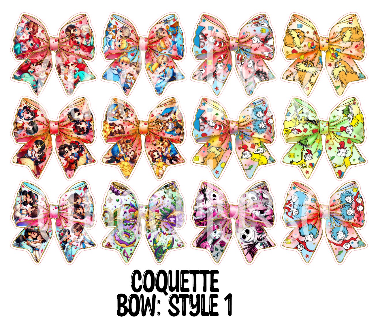 Coquette Bow: Style 1 - Cardstock Silicone Mold, Aroma Bead, Car Fresh Mold, Premium Cardstock Images