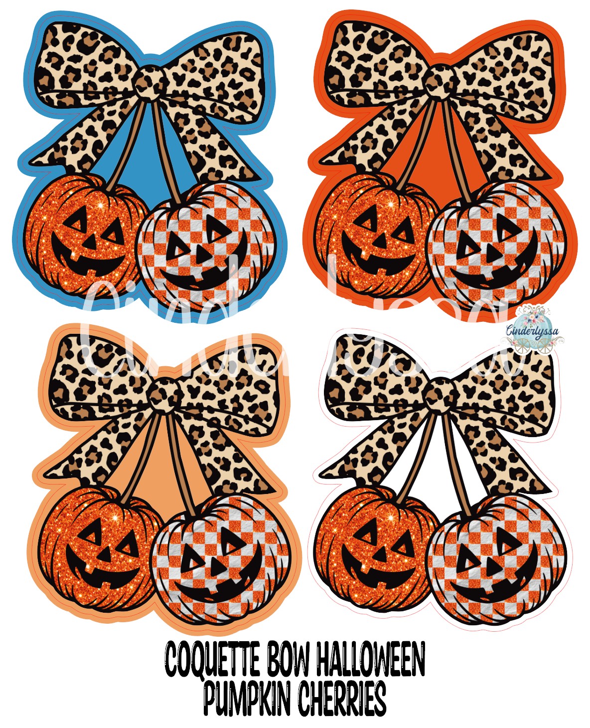 Coquette Bow Halloween Pumpkin Cherries Cardstock Silicone Mold, Aroma Bead Molds, Premium Cardstock Images