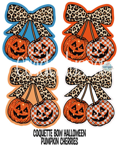 Coquette Bow Halloween Pumpkin Cherries Cardstock Silicone Mold, Aroma Bead Molds, Premium Cardstock Images