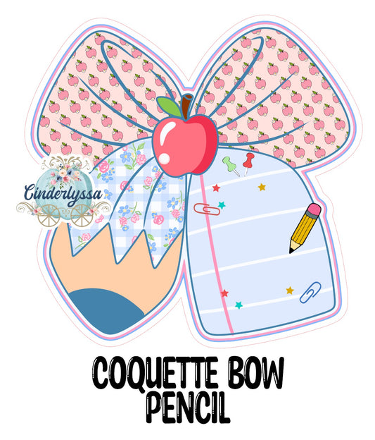 Coquette Bow Pencil Cardstock Silicone Mold, Aroma Bead Molds, Freshie Mold, Premium Cardstock Images